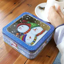 2 размера, милая жестяная коробка, Баночки, для свадебной вечеринки, для выпечки конфет, печенья, торта, жестяная коробка для хранения, рождественский подарок, мультяшная коробка для конфет