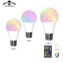 Светодиодный RGB Лампочка RGBW RGBWW лампа e27 5 Вт 10 Вт 15 Вт красочный светильник ing 110 В 220 в 240 В дистанционный Диммируемый ночной Светильник для праздничной вечеринки