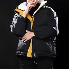 Зимняя хлопковая стеганая одежда, Свободное пальто, Мужская рабочая одежда, хлопковая стеганая куртка, трендовая утепленная шапка