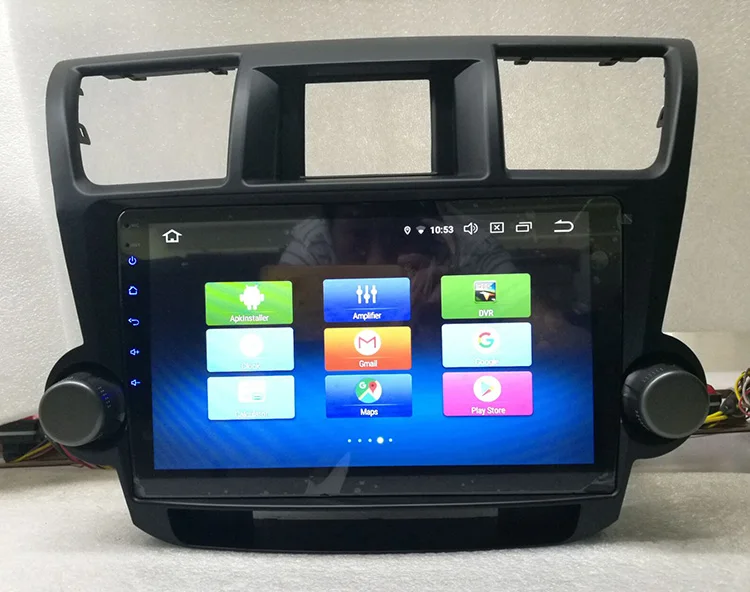  Android 9.0 car radio with gps for Toyota highlander 2009 with 4G wifi Rockchip PX5 Octa-Core 4g ra
