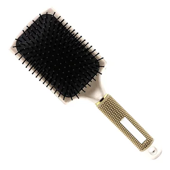 

New Rose Gold Anti Slide Handle Hair Massage Brush Air Paddle Tangle Hair Brush Comb In Square Design Antistatic Detangle Brush