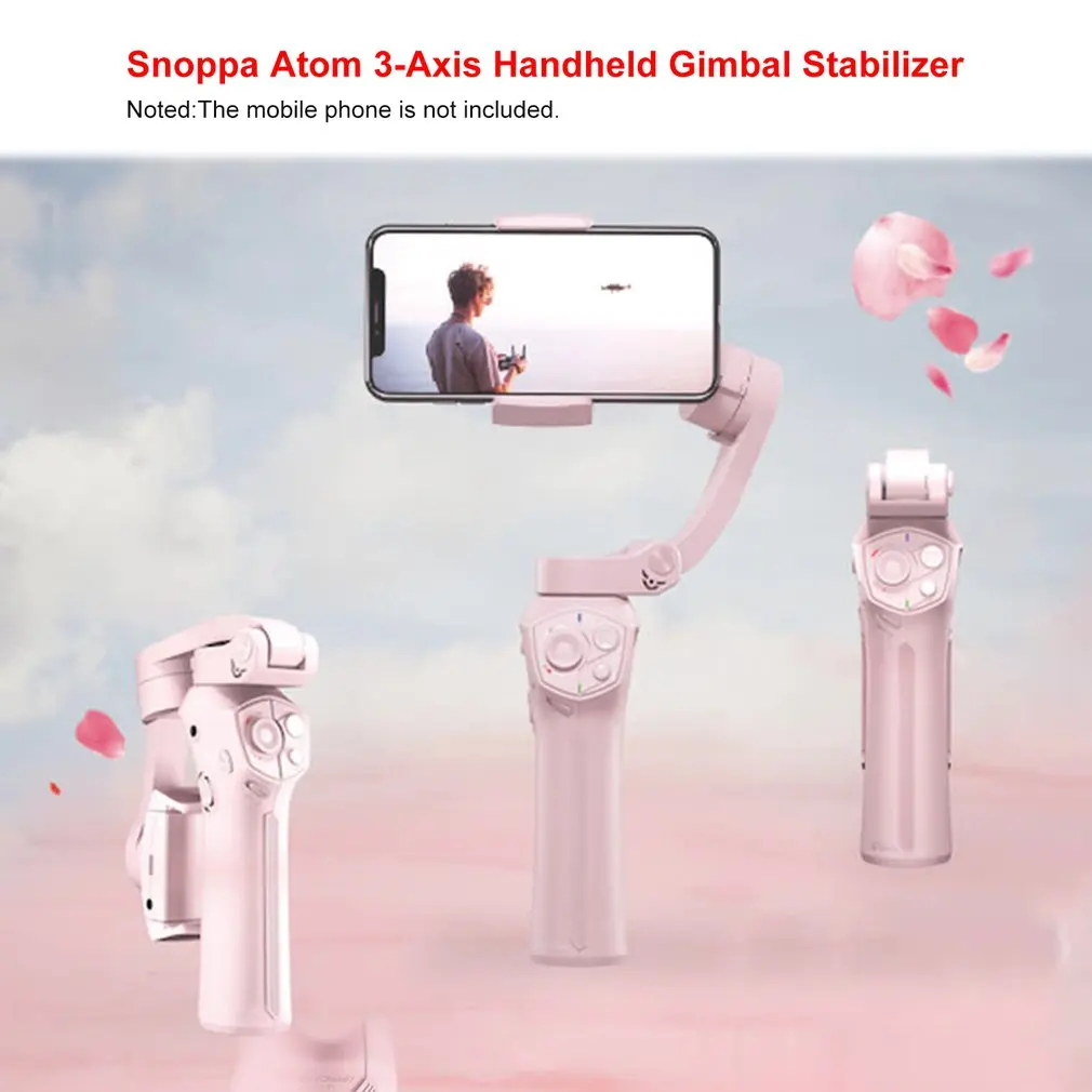 Snoppa Atom 3-Axis Складной Карманный ручной шарнирный стабилизатор для камеры для iPhone смартфон GoPro и Беспроводной зарядки