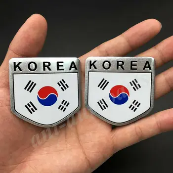 

2x Korea Korean Flag Car Trunk Emblem Badge Motorcycle Sticker Decals Fairing