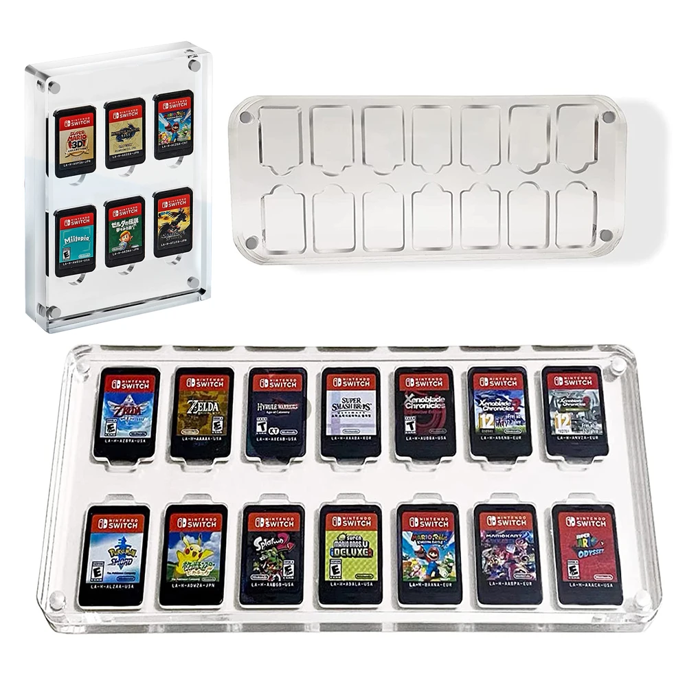 Game Card Case For Nintendo Switch Transparent Acrylic Nds Cassette Storage Box  Holder 9 Slot Magnetic Hard Shell Showcase Dock - Accessories - AliExpress