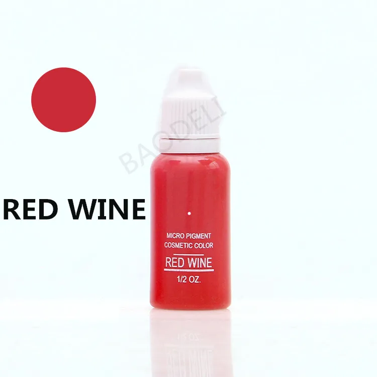 Red wine Профессиональный Перманентный макияж бровей губ татуировки чернила 30 мл/1 унций/30 г цвет пигмент татуировки 23 Цвета для Chooseink - Цвет: Red wine