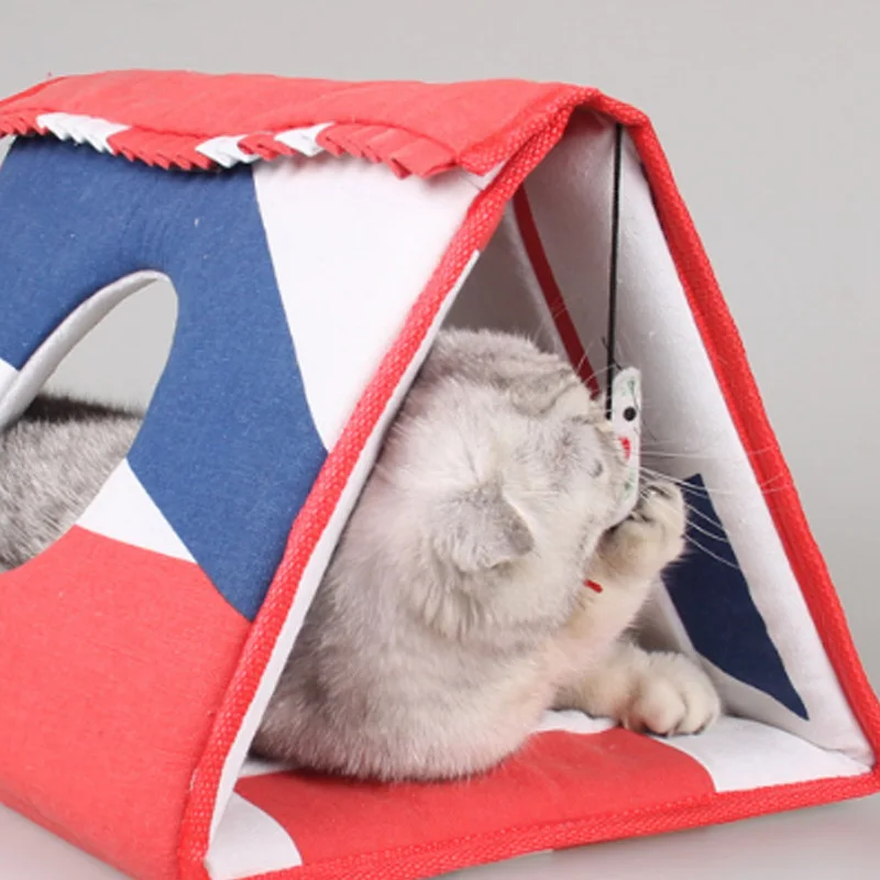 Pet собака кошка питомник кровать коврик Многофункциональный складной царапина доска с маленькой игрушкой 2019ing