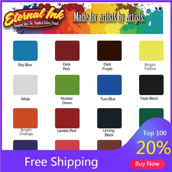 

High Quality 16 Colors Set Tattoo Artist Ink Set Permanent Inks Permanent Body Paint Tattoo Pigment Tattoo Supplies