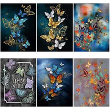 

DIY Butterfly 5D Diamond Painting Full Round Drill Animal Diamond Embroidery Rhinestones Cross Stitch Kits Wall Art Home Decor