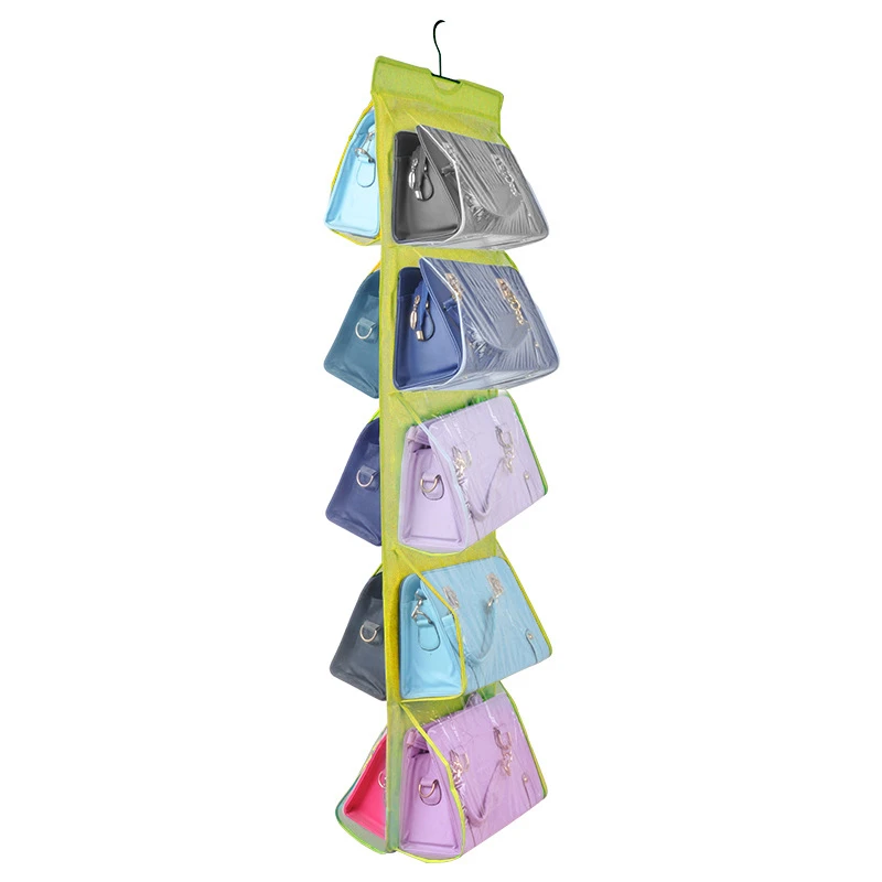 10 Карманный подвесной мешок Органайзер шкаф прозрачный мешок для хранения сумки шкаф для обуви Органайзер двери стены мешок для мелких предметов Сумка