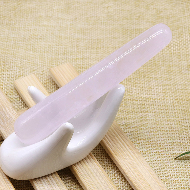 Natural Jade Face Point Guasha Massage Tool SPA Therapy Rose Quartz Jade Stone Scraping Massager