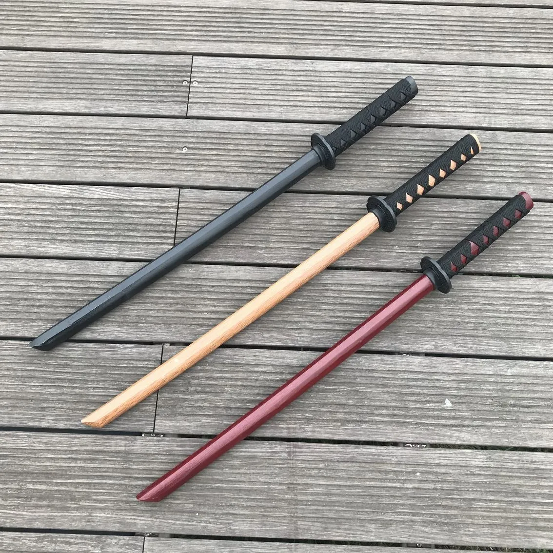 Kendo практика Деревянный Резак комбинированный газовый дорожный деревянный меч, практика специального назначения боевое искусство кунг-фу бамбуковый меч - Цвет: 80C m three sets