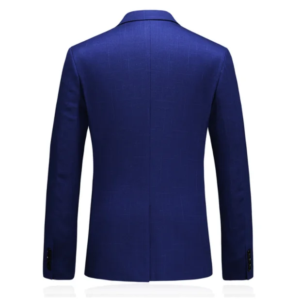 Осенне-зимний мужской пиджак, жакет, Размер 4XL 5XL, тонкий дизайн, деловой Банкетный мужской пиджак, серый синий клетчатый костюм, Мужское пальто