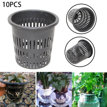 

10Pcs Heavy Duty Net Mesh Pot Cup Planting Basket Hydroponic Aeroponic Planter Save Water Drought Resistance Light Breathable