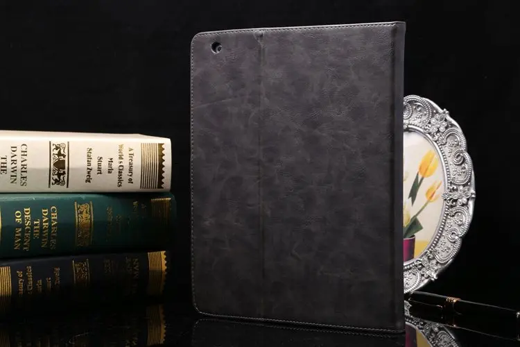 Премиум кожаный чехол для iPad 2/3/4 iPad2 iPad3 iPad4 A1395 A1396 A1397 A1403 A1416 A1430 A1458 A1459 A1460+ Защитная пленка на экран+ подставка для ручек