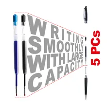 5 шт., 424 черные, голубые чернила, гелевая ручка, заправка, l98мм, перезарядка, замена для металлической шариковой ручки, нейтральная Заправка для офиса, школы