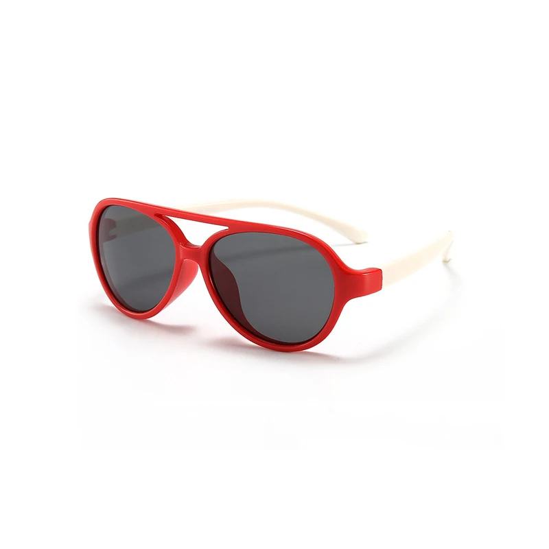 Детские анти-голубые световые очки поляризованные гибкие силиконовые солнцезащитные очки Защита глаз синие светофильтр очки для мальчиков и девочек - Цвет оправы: red white