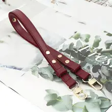 Fashion Retro Pure Color Leather Bag Belt Elegant All-match Adjustable Replacement Bag Belt Simple Durable Bag Chain Accessories