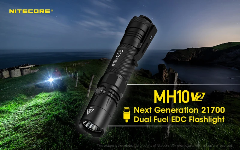 USB-C Rechargeable NITECORE MH10 V2 LED EDC Flashlight (7)