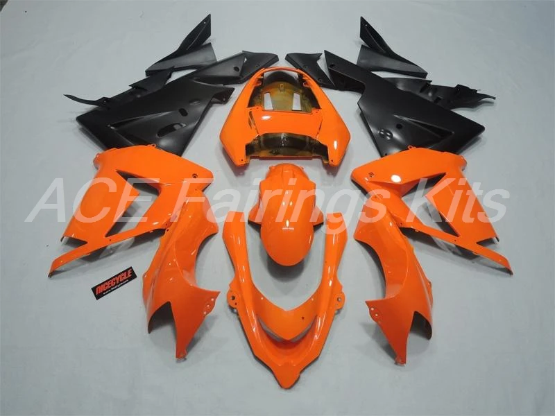 ABS мотоцикл полные комплекты обтекателей подходит для Kawasaki Ninja ZX-10R 2004 2005 10R 04 05 Обтекатель Набор Кузов на заказ Оранжевый Черный