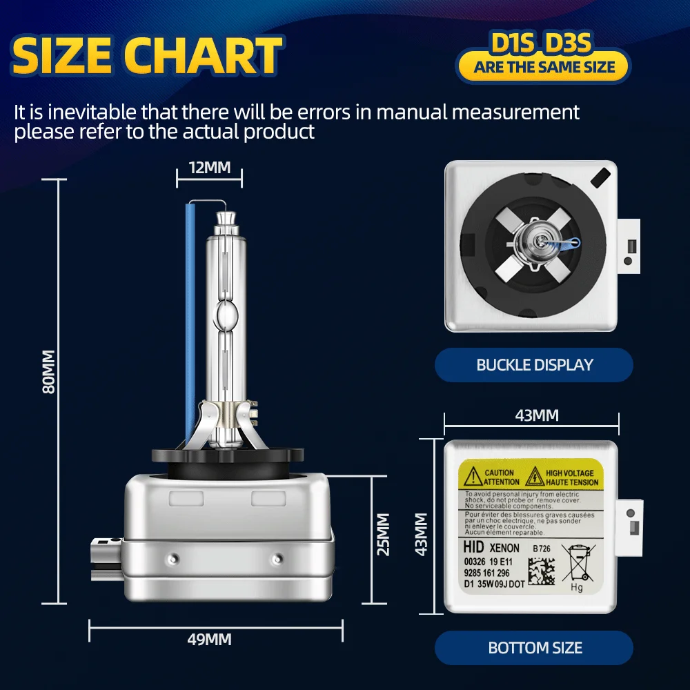 Ampoules D1S 55W xenon Next-Tech - Vendues par paire