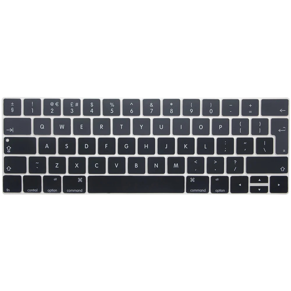Английская крышка клавиатуры ЕС Защитная пленка для Macbook Pro 13,3 A1706 A1989 и 15,4 дюймов A1707 A1990 с сенсорной панелью