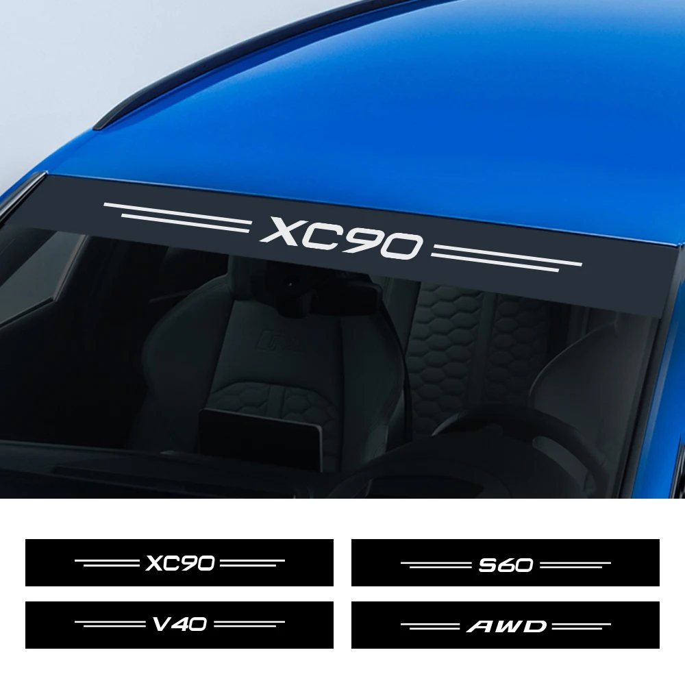 Für Volvo XC90 XC40 AWD T6 V50 V60 V90 XC60 S60 S90 Auto Dekoration  Windschutzscheibe Reflektierende Aufkleber Auto Styling Decor zubehör -  AliExpress