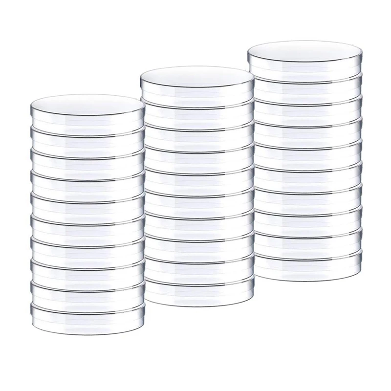 NEW 30 Pack Plastic Petri Dish,90X15mm Clear Petri Dishes with Lids,Culture Dish Set for Science