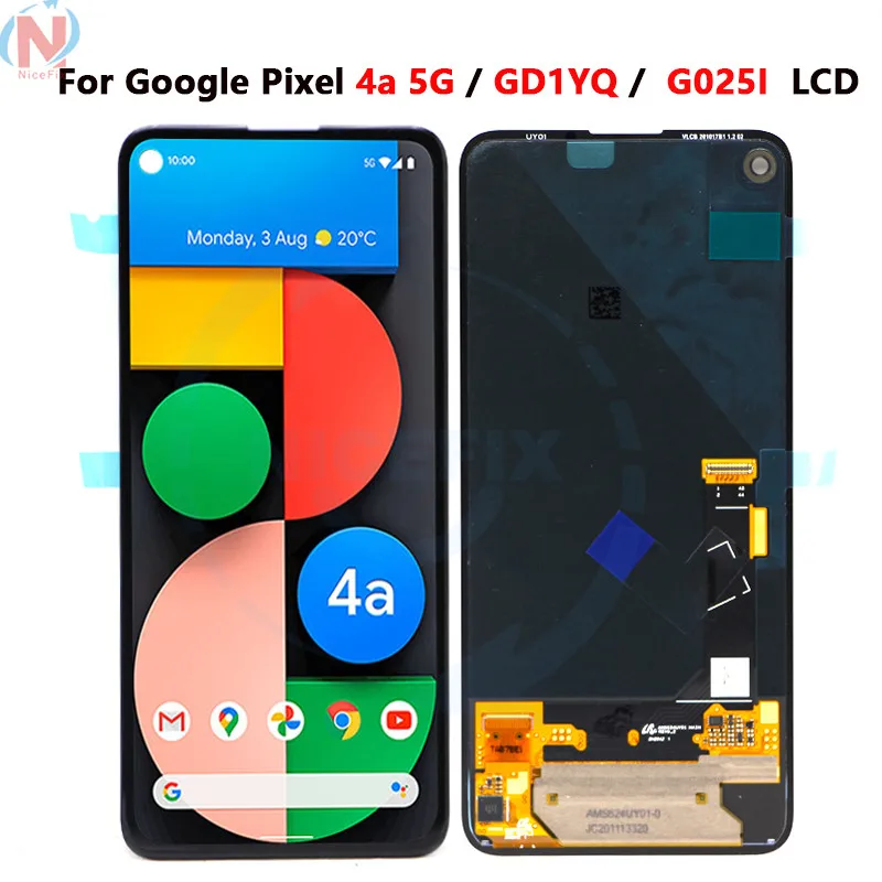 Для Google Pixel 4a 5G ЖК-дисплей Дисплей пикселей кодирующий преобразователь