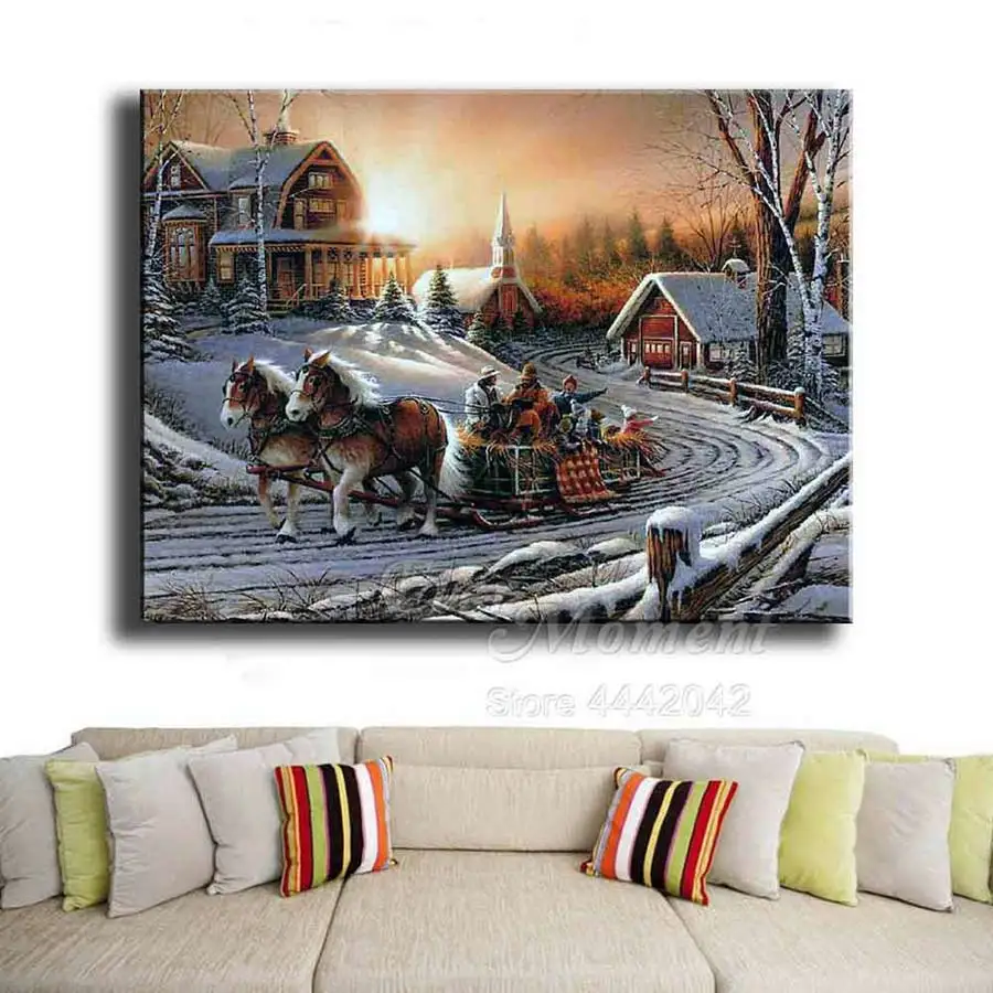 Ever Moment бриллиантовый рисунок Рождество Санта Клаус Лось снег Алмазная вышивка украшение дома картина мозаика Стразы S2F016
