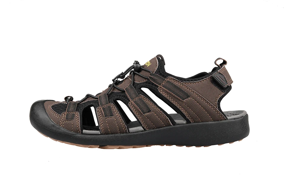 GRITION/мужские уличные сандалии; прогулочные спортивные треккинговые сандалии с защитным носком; быстросохнущая дышащая пляжная водонепроницаемая обувь; большие размеры;
