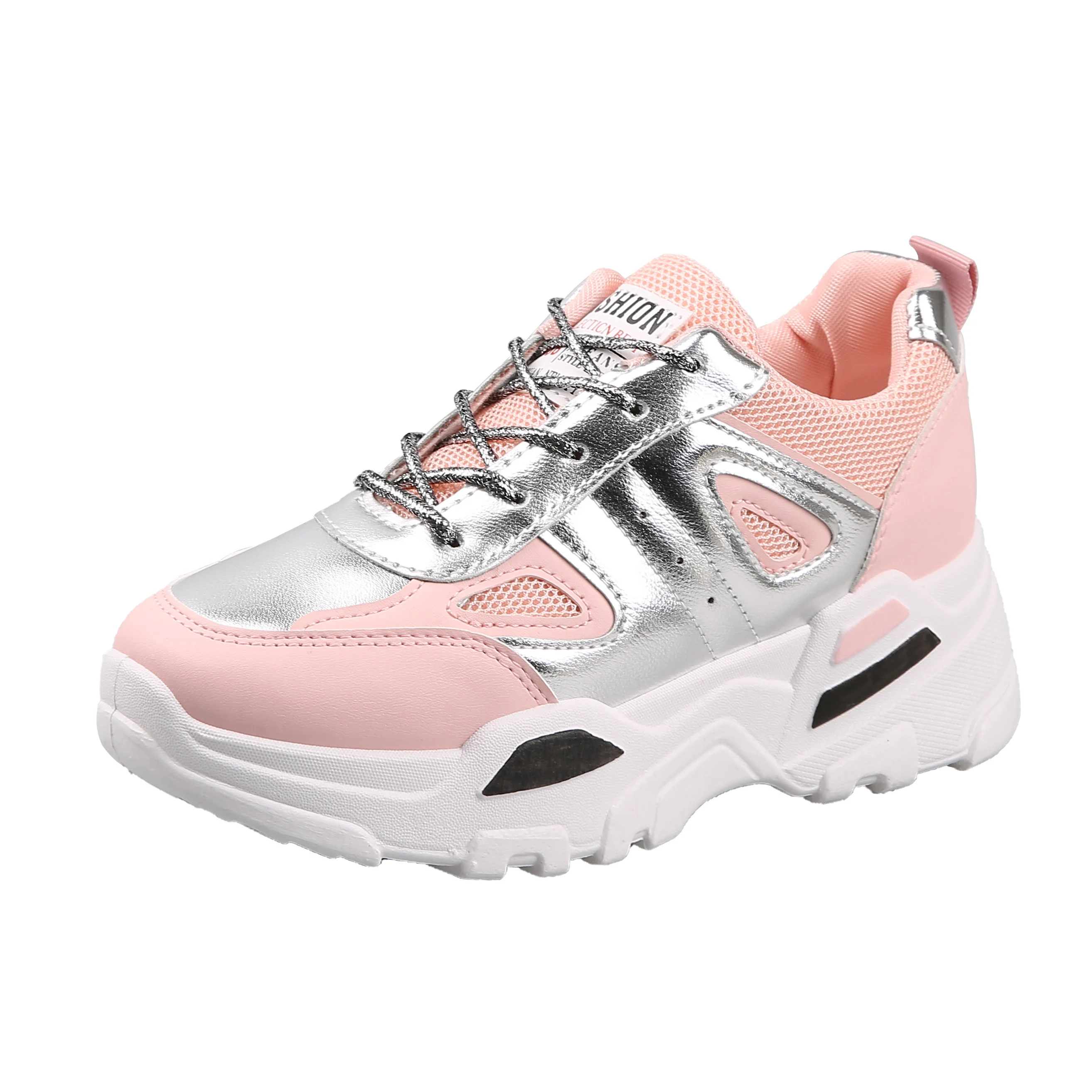 

Large Size Women's Shoes Lace-up Single Shoes Increased Thick Soles Ladies Fashion Walking Low-top Breathable Sneakers U17-01