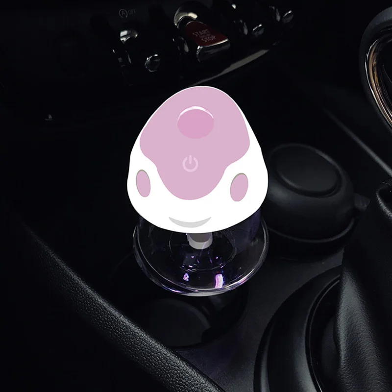 

3 In 1 Mini USB Ultrasonic Humidifier 80ML Aromatherapy Air Humidifier Cartoon Cool Mist Maker With 7 Colors Lights For Car