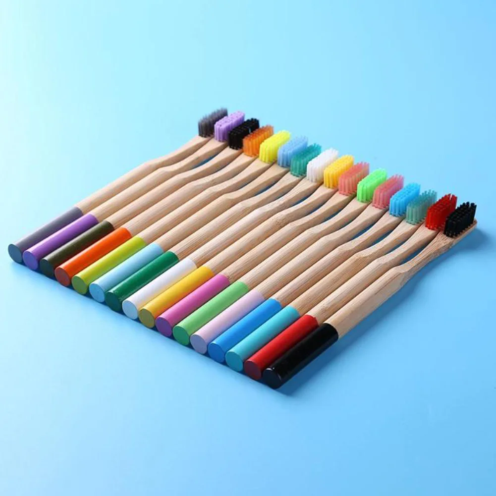 Household Toothbrush Adults Cylinder Cleaning Anti Bacterial Travel Soft Bristles Portable Bamboo Home Unisex Eco Friendly