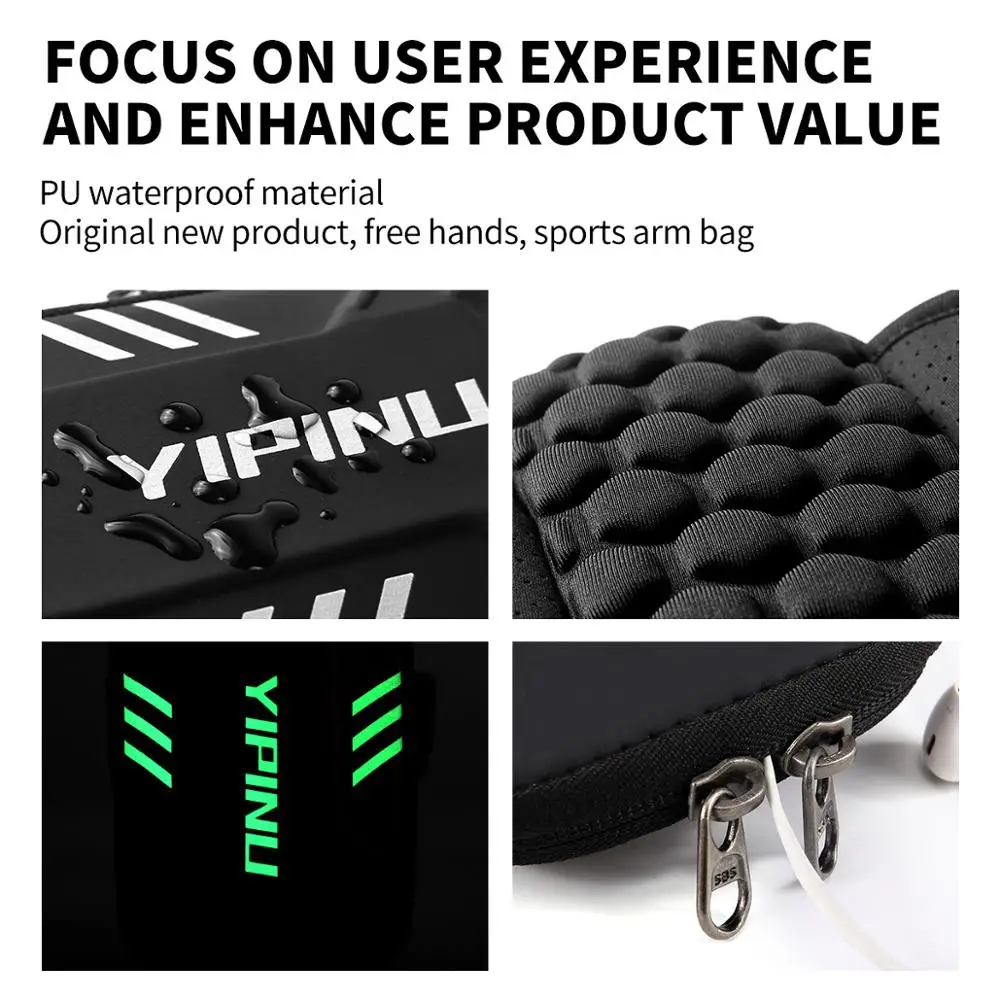 Vilead Waterproof EVA Running Bag Multi-functional Anti-fall Cellphone Holder Arm Bag Unisex Outdoor Cycling Sports Fitness Bag