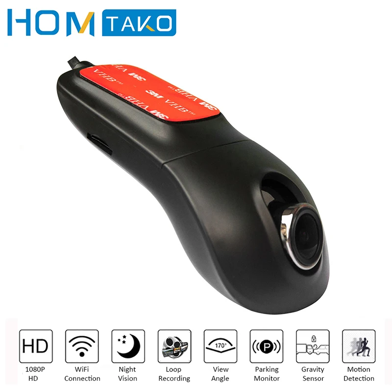 Мини Автомобильный видеорегистратор Wi-Fi 1080P Full HD Dash Cam Автомобильная камера видео рекордер регистратор Авто видеокамера Автомобильный детектор движения автомобильный монитор