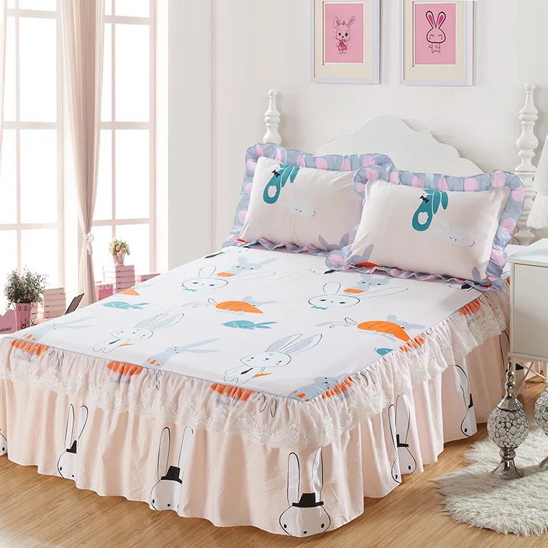 Dreampatar Health, хлопок, 1 шт., двойной удобный чехол для кровати, кружевной высококачественный чехол для кровати с такой же наволочкой, BY234B