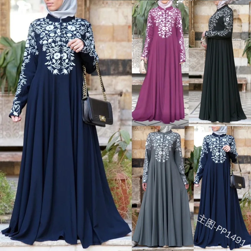 Dromiya Bangladesh abaya s кимоно для женщин Бурка арабский принт мусульманское платье Дубай абайя турецкий Кафтан Исламская одежда