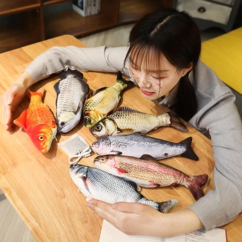 

30CM Electronic Pet Cat Toy Electric USB Charging Simulation Fish Toys for Dog Cat Chewing Playing Biting Supplies Dropshiping