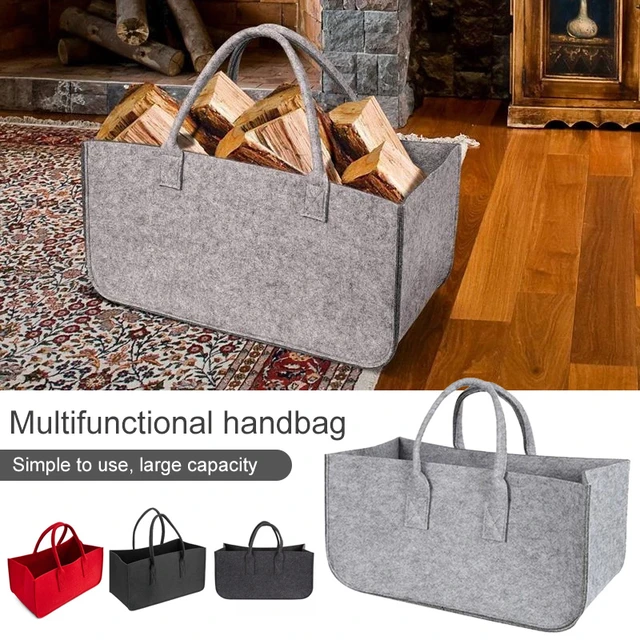 Sac en Feutres en 7 couleurs 40x27x27cm Sac à bois de chauffage