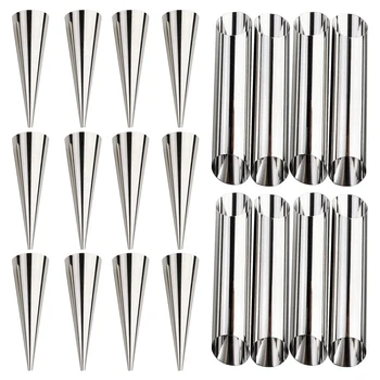 

Cream Horn Molds Stainless Steel Cone Tubular Shaped Mold for Cannoli Tubes Croissant (Cream Cone)