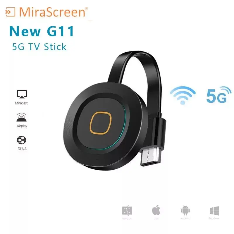 MiraScreen G11 5G WiFi HDMI-совместимый приемник miracast DLNA AIRPLAY дисплей Miracast morring dongle TV stick |