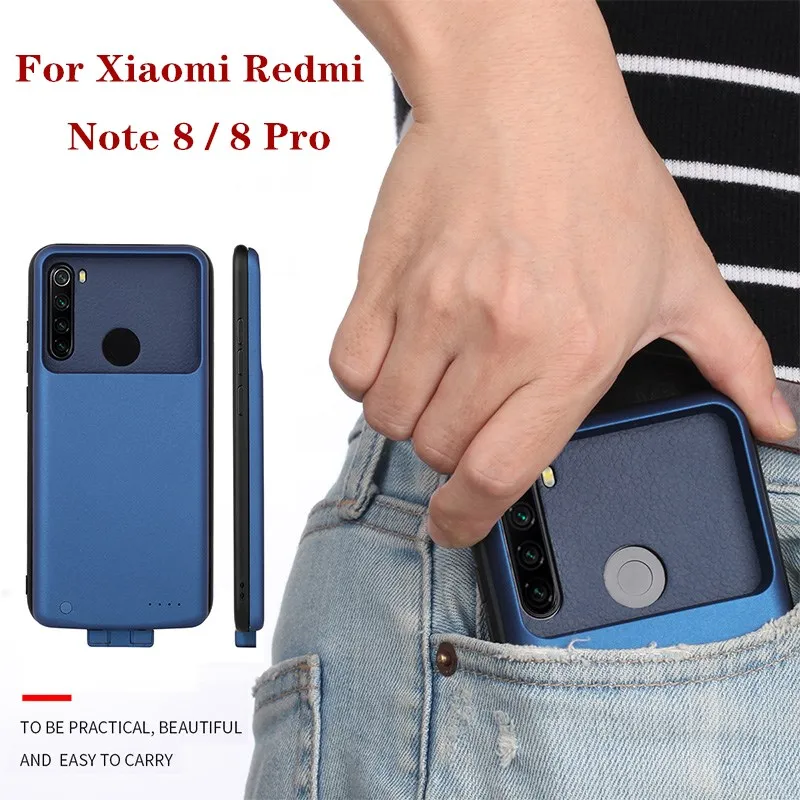 

HSTNBVEO 7000mAh Backup Power Bank Case For Xiaomi Redmi Note 8 Pro Battery Charger Cover For Redmi Note 8 Power Charging Case