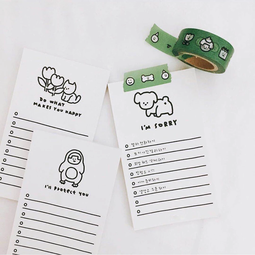 

1 Pcs Cute Ins Style Simple Schedule List To Do List Notes Memo Pad Notepad Student School Office Supplies Stationery