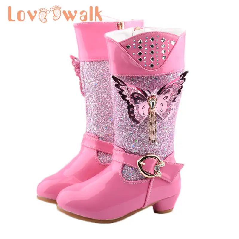 pink high heel boots for kids