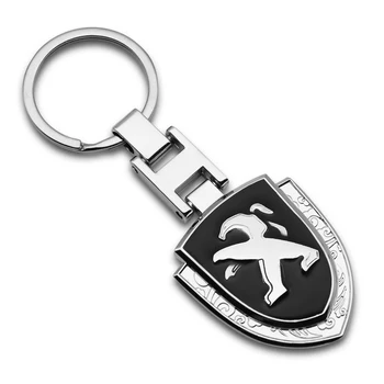 

Zinc Alloy Key Chain Keychain Car Emblem Keychain Key Rings For Peugeot 107 108 206 207 308 307 508 2008 3008 Auto accessories