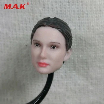 

1/12 Female Head Natalie Portman Carved Sculpt Plastic Hair Model Fit for 6 inches action figure body in stock