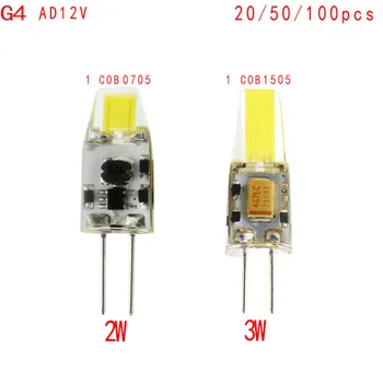 

20 Pack 2W 3W G4 LED COB Bulb 12V AC DC LED G4 Light bulbs Lamp 360 Beam Angle Replace 10W 20W Halogen for Chandelier Spotlight