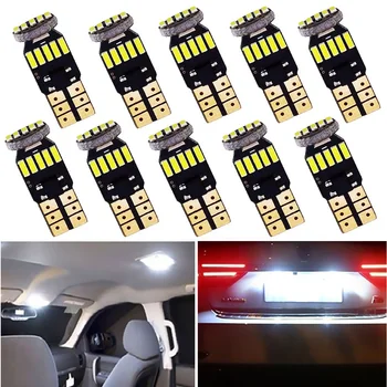 

10PCS T10 W5W Car LED Canbus Bulb For Ford Focus 2 3 Fiesta MK2 MK3 Mondeo MK4 Fusion Ranger Interior Dome Light Reading Lights