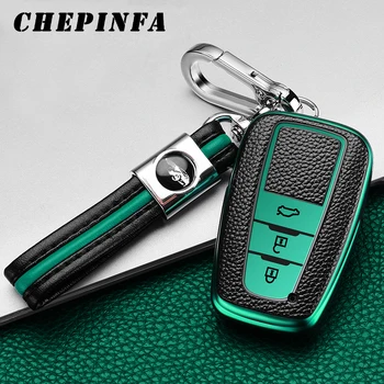 

TPU Car Key Case Full Cover For Toyota Prius Camry Corolla C-HR CHR RAV4 Prado 2017 2018 2019 ButtonsRemote Accessories keychain