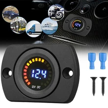 12v indicador de nível de carga da bateria acidificada ao chumbo do carro testador bateria de lítio medidor de capacidade da bateria led tester voltímetro display duplo
